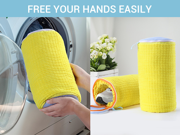 shoe washing bag
