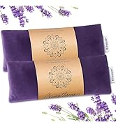 Hihealer Lavender Eye Pillow, Weighted Mask for Sleep, Yoga, Meditation, Aromatherapy Moist Heat ...