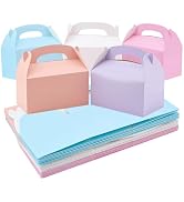 PH PandaHall 5 Colors Party Favor Treat Boxes 30pcs Goodie Paper Gift Boxes Colorful Gable Box Ca...