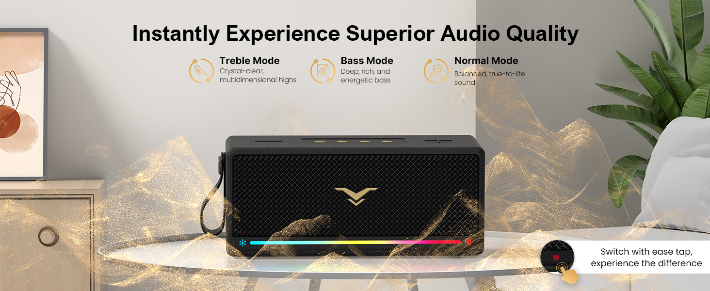 Wireless Bluetooth Speaker with 3 Sound Effects