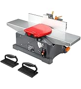 Hoteche 6-Inch Spiral Benchtop Jointer - 10.6-Amp Wood Jointer Machine