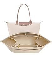 LOUKAYCCI Purse Organizer Insert for Longchamp Le Pliage L Handbag Insert Felt Long Champ Tote Ba...