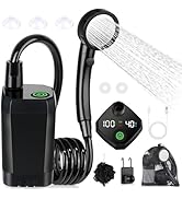 Portable Shower for Camping, [Long-Lasting] Spopal 6000mAh Rechargeable Camping Shower with Intel...