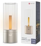 Yeelight Portable Small Table Lamp for Indoor/Outdoor Use, 2500mAh Rechargeable Gold LED Desk Lig...