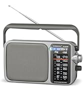 YOWGULF AM FM Radio with Best Reception,Bluetooth Portable AM FM Transistor,Battery Operated Radi...