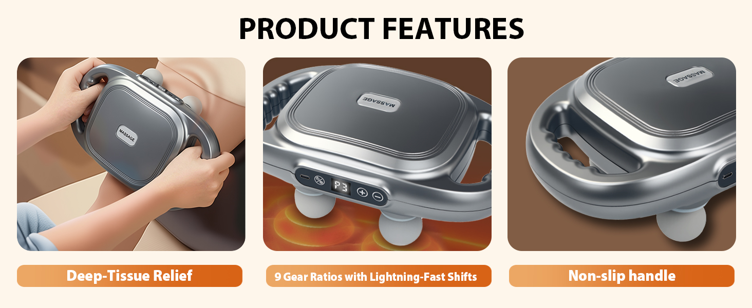Massage Gun Deep Tissue,Back Massager, Neck&amp;amp; Shoulder Massager