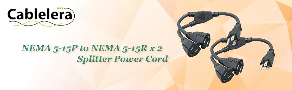 5-15P to 2 x 5-15R 2pk