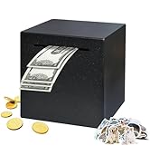 Totola Stainless Steel Piggy Bank for Adults, Indestructible Savings Box for Cash, Must-Break-to-...