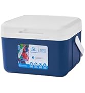 Portable Camping Cooler with Handles 5l Ice Cooler Small Hard Travel Coolers Leak-Proof Outdoor I...