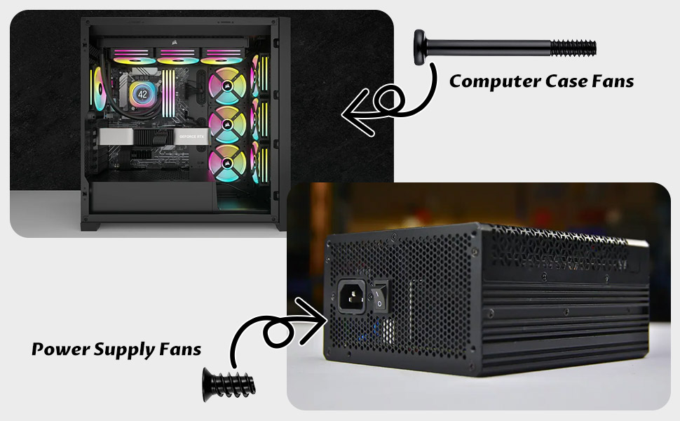 30PCS Computer PC Fan Screws Kit
