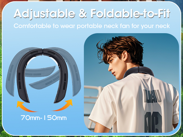 neck fan rechargable portable neck fan foldable neck fan personal fan neck fans that blow cold air