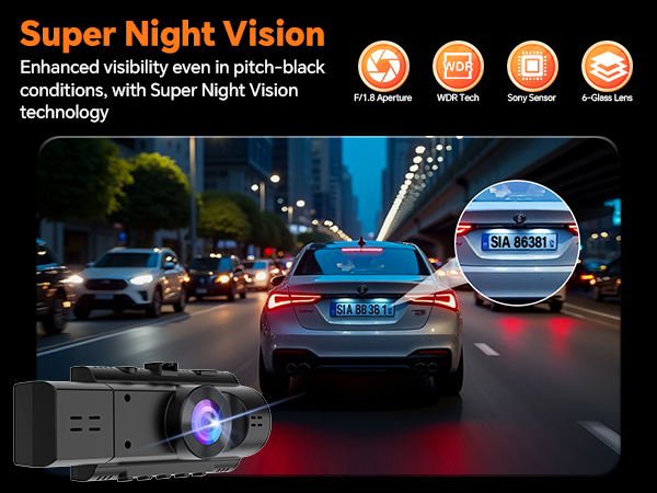 dual dash cam camaras para carros que graben 24/7