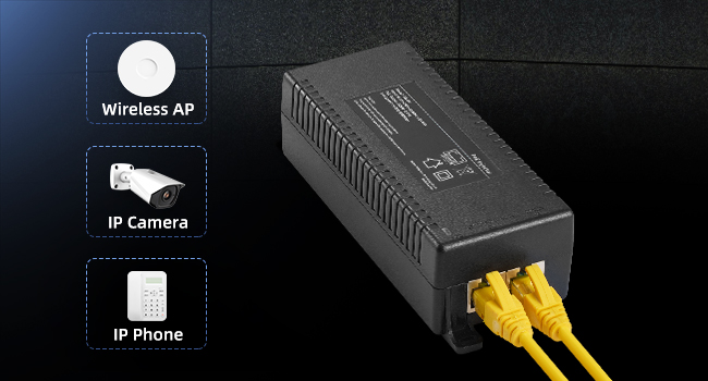 60W Gigabit PoE Injector