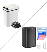 FRESHLIX 2Pack Touchless Motion Sensor Trash Cans 2.6 &amp; 6 Gallon Smart Automatic Garbage can Auto...