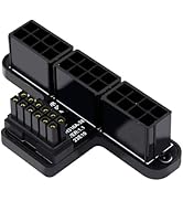 WLGQ ATX 3.0 12VHPWR 16-Pin to 3X 8-Pin PCIe 5.0 Graphics Card Power Adapter, 600W, 90-Degree Alu...