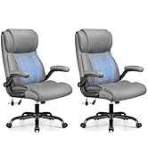 BESTFAIR Ergonomic Office Chair - Desk Computer Chair, Leather High Back Executive Chairs with Ad...