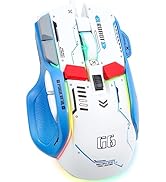VEGCOO Wired Gaming Mouse, 12800 DPI Optical Gamer Mouse with 10 Programmable Buttons, Colorful R...