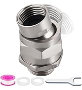 Enoughmen Shower Connector Ball Joint Shower Head Swivel Ball Adapter,Solid Brass Adjustable Show...