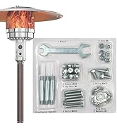 Patio Heater Replacement Parts Bolt Hardware Kit, Replacement Bolt &amp; Nut Set Used to Assemble Pat...