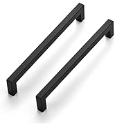Ravinte 18 Pack 8 Inch Square Cabinet Handles - Matte Black Pulls for Kitchen Drawers and Cabinet...