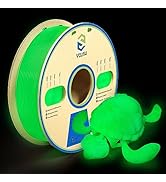 YOUSU Glow in The Dark Light Green PLA Filament 1.75mm, Luminous PLA 3D Printer Filament, Dimensi...
