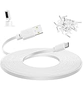 Smays 30 ft Extension Cable for Ring Pan-Tilt Indoor Cam (2024 Release), Long Flat USB C Power Co...