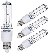 Comyan JDE11 75W Halogen Bulb, E11 Mini Candelabra Base, 1050 Lumens, Quartz Glass, 4-Pack