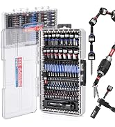 59-Piece Magnetic Nut Driver Bit Set, SAE and Metric Nut Drivers with Screwdriver Bits, Ratchet W...