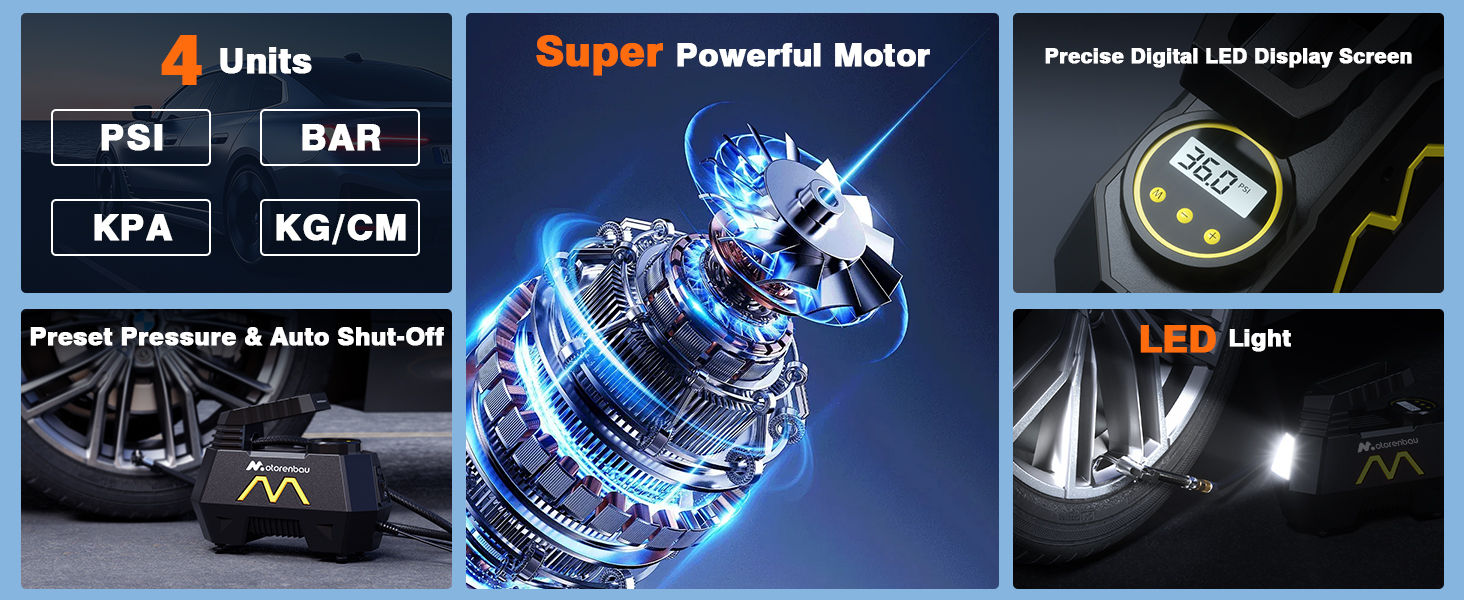 Tire Inflator Portable Air Compressor