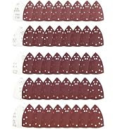 Mouse Detail Sander Sandpaper, 50 PCS 15-Hole Triangle Sanding Pads, 150mm x 100mm with 80/100/12...