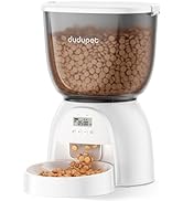 5L/21 Cup Automatic Cat Feeder, Timed Cat Dry Food Dispenser, Automatic Pet Feeders Dual Power Su...