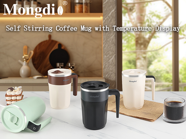 Self Stirring Coffee Mug with Temperature Display