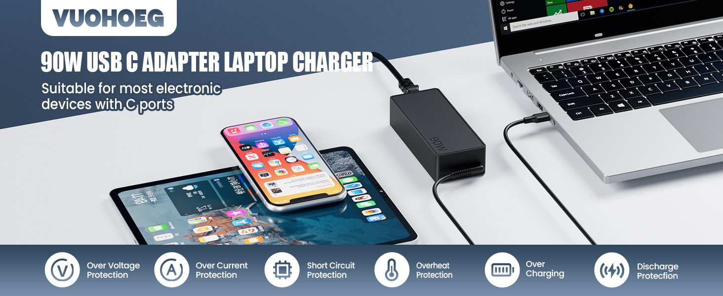 90W USB C LAPTOP CHARGER