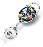 Badge Reels Retractable,Double Sided Color Print Pattern Retractable Badge Holders,with Retractab...