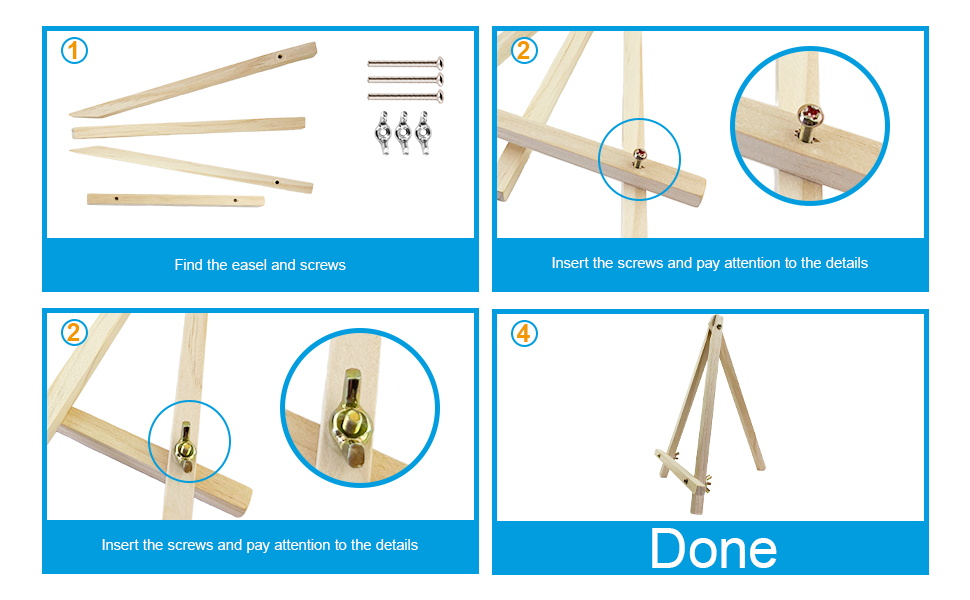 9 Inch Wood Easels