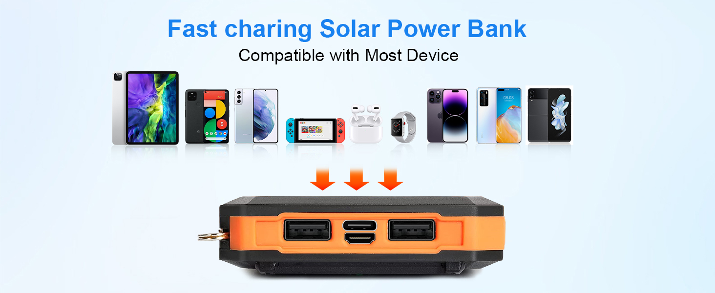 solar phone charger battery pack portable