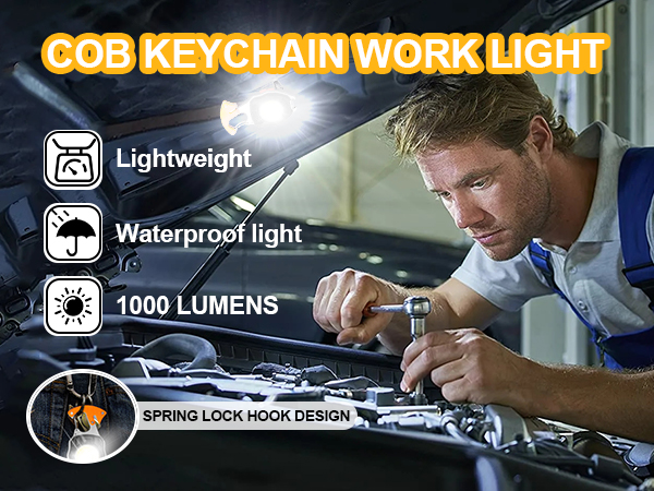 cob keychain work light