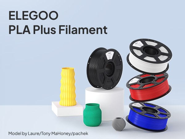 elegoo pla plus filament 1.75mm plastic spool