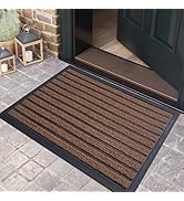 HIYARD Front Door Mat, Dirt Trapper Outdoor Welcome Door Mat, All-Weather Doormat, Outdoor Door M...