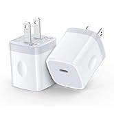 Samsung Galaxy S26 USB C Fast Charger Block, 2Pack 20W PD3.0 AILKIN Wall Plug Charging Cube, 5V 3...