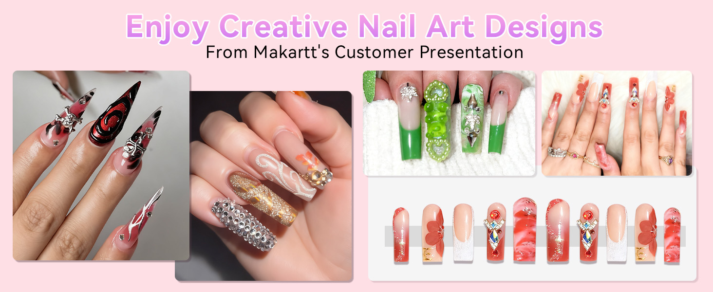 nail charms and gems