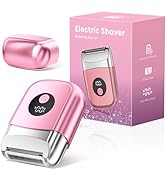 Cordless Electric Razors for Women, Travel Electric Shaver with LED Display, Rechargeable Body Tr...