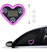 Mcbazel Car LED Ambient Light, Rechargeable Solar-Powered Heart-Shaped LED Light, 6 Lighting Mode...