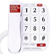 Uvital Big Button Phone for Seniors, Corded Landline Phones for Seniors with SOS Emergency Button...