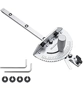 POWERTEC 71142 Universal Table Saw Miter Gauge Assembly/Miter Gauge with 27 Angle Stops