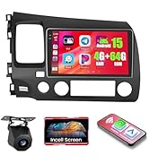 4+64GB Android 15 Car Radio for Honda Civic 2006-2011 Wireless Carplay Android Auto, 9 Inches 128...