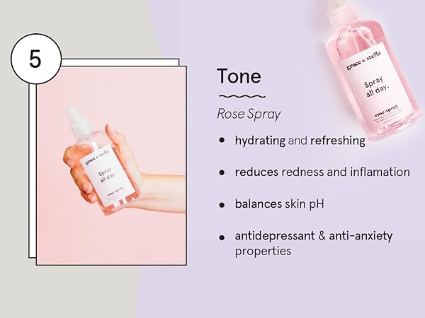 Step 5: Last but not the least, tone up the mood with our refreshing and calming rose spray