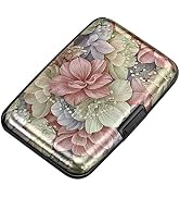 ELFISH Mini RFID Aluminum Wallet Credit Cards Holder Business Card Case Metal ID Case for Men Wom...