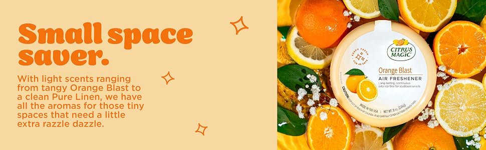 Citrus Magic Odor Eliminating Solid Air Fresheners absorb foul odors