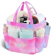 Attmu Mesh Shower Caddy Portable, Quick Dry Hanging Shower Tote Bag for College Dorm Room Essenti...